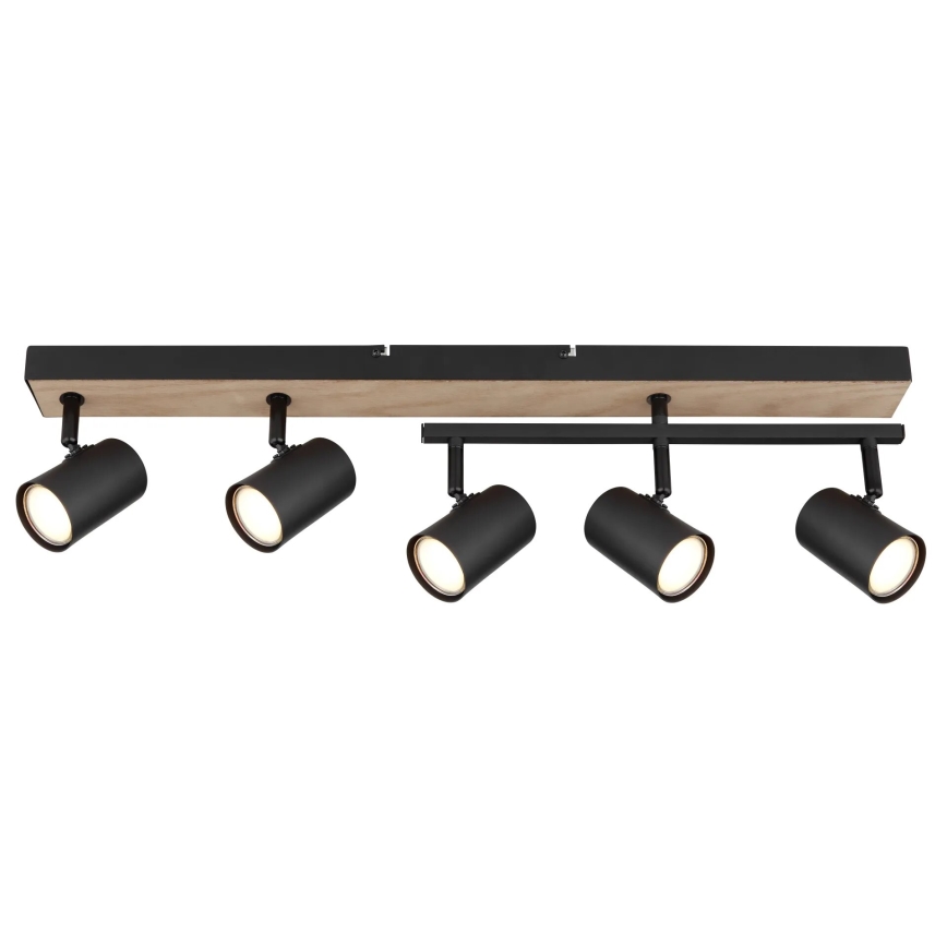 Globo - Φωτιστικό σποτ 5xGU10/35W/230V μαύρο/καφέ