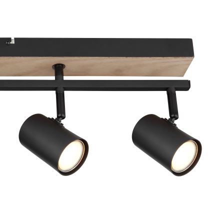Globo - Φωτιστικό σποτ 5xGU10/35W/230V μαύρο/καφέ