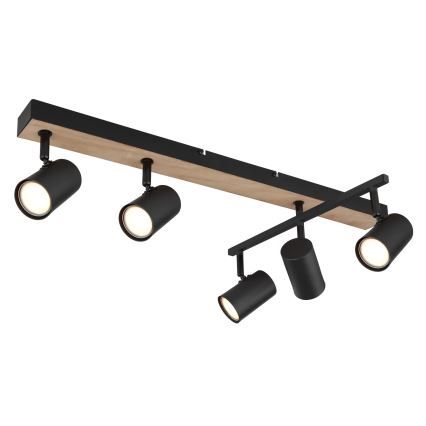 Globo - Φωτιστικό σποτ 5xGU10/35W/230V μαύρο/καφέ