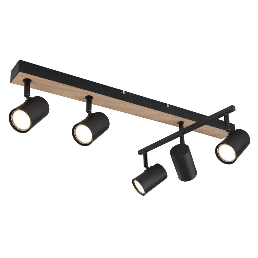Globo - Φωτιστικό σποτ 5xGU10/35W/230V μαύρο/καφέ