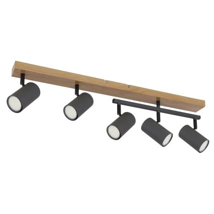 Globo - Φωτιστικό σποτ 5xGU10/35W/230V καφέ/μαύρο