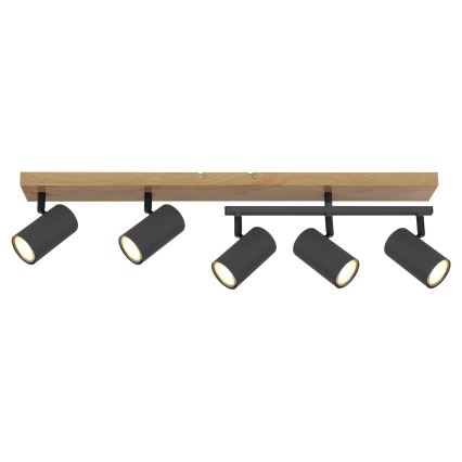 Globo - Φωτιστικό σποτ 5xGU10/35W/230V καφέ/μαύρο