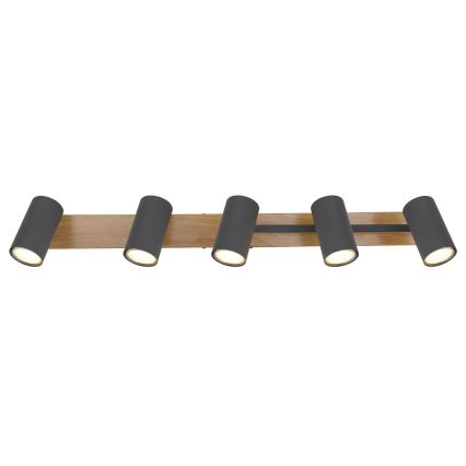 Globo - Φωτιστικό σποτ 5xGU10/35W/230V καφέ/μαύρο