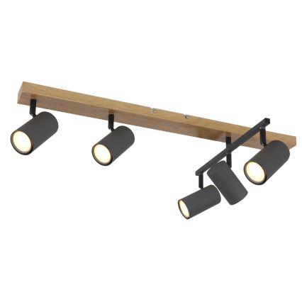 Globo - Φωτιστικό σποτ 5xGU10/35W/230V καφέ/μαύρο