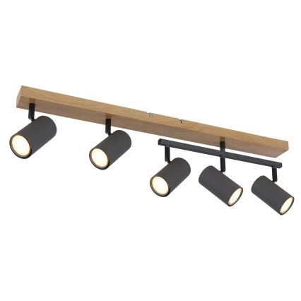 Globo - Φωτιστικό σποτ 5xGU10/35W/230V καφέ/μαύρο