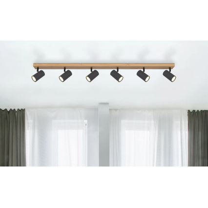 Globo - Φωτιστικό σποτ 6xGU10/35W/230V καφέ/μαύρο