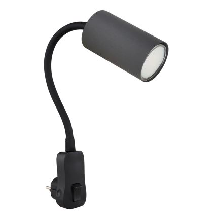 Globo - Σποτ πρίζας τοίχου 1xGU10/35W/230V μαύρο