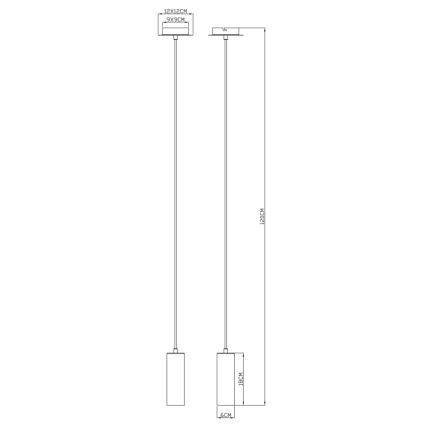 Globo - Κρεμαστό φωτιστικό οροφής μονόφωτο 1xGU10/35W/230V μαύρο