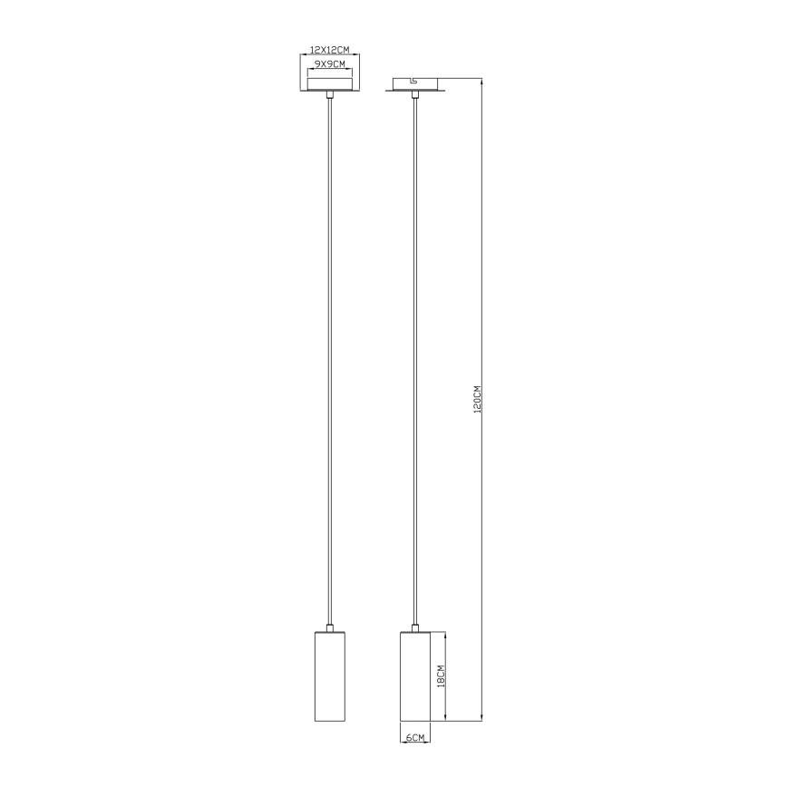 Globo - Κρεμαστό φωτιστικό οροφής μονόφωτο 1xGU10/35W/230V μαύρο