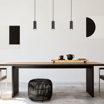 Globo - Φωτιστικό οροφής με καλώδιο 1xGU10/35W/230V μαύρο