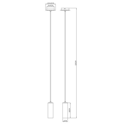 Globo - Κρεμαστό φωτιστικό οροφής 1xGU10/35W/230V γκρι/καφέ