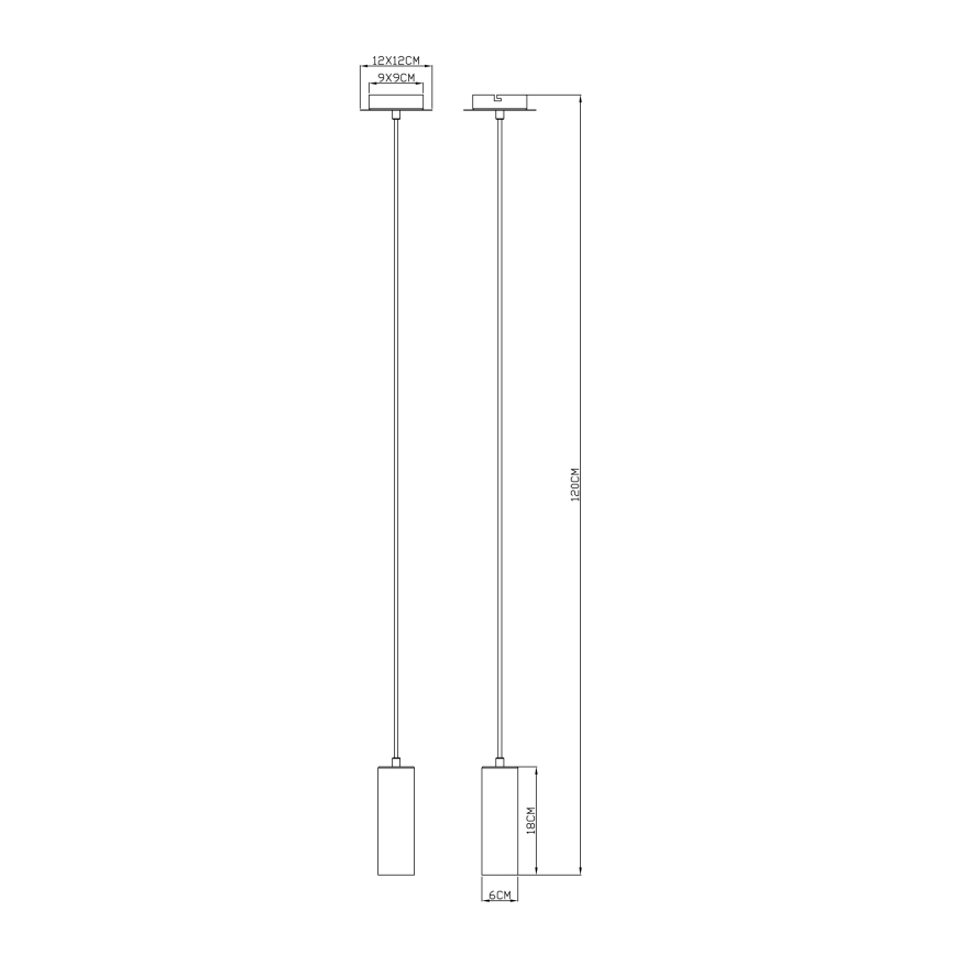 Globo - Κρεμαστό φωτιστικό οροφής 1xGU10/35W/230V γκρι/καφέ