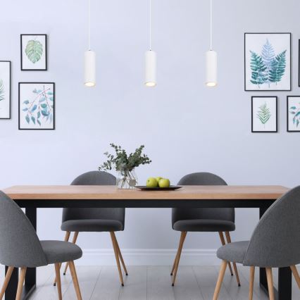 Globo - Φωτιστικό οροφής με καλώδιο 1xGU10/35W/230V λευκό