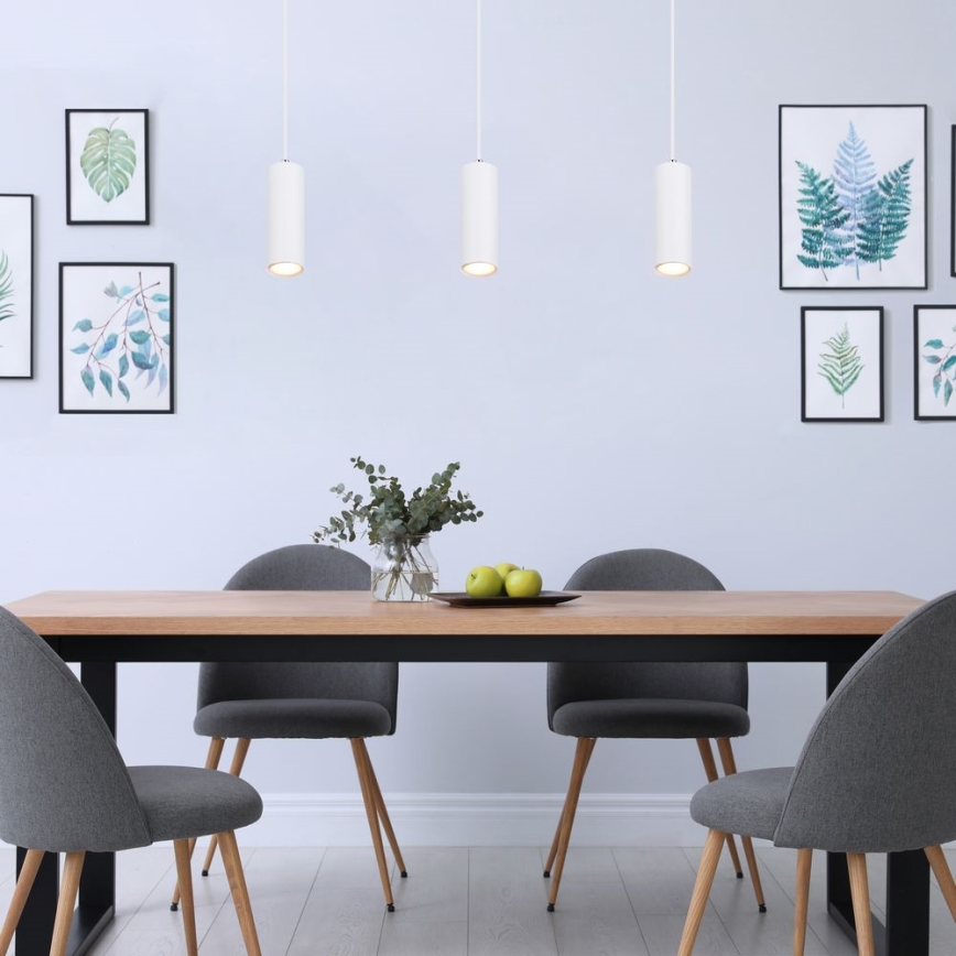 Globo - Φωτιστικό οροφής με καλώδιο 1xGU10/35W/230V λευκό