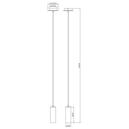 Globo - Κρεμαστό φωτιστικό οροφής μονόφωτο 1xGU10/35W/230V λευκό