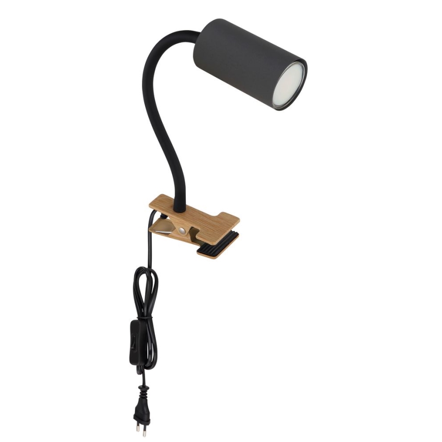 Globo - Ευέλικτο φωτιστικό με κλιπ 1xGU10/25W/230V γκρι/καφέ