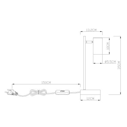 Globo - Eπιτραπέζιο φωτιστικό 1xGU10/5W/230V πορτοκαλί