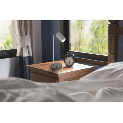 Globo - Eπιτραπέζιο φωτιστικό 1xGU10/5W/230V γκρι/ανθρακί
