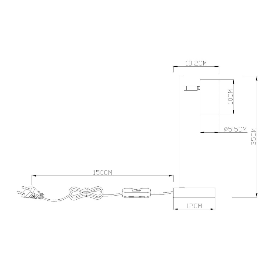 Globo - Eπιτραπέζιο φωτιστικό 1xGU10/5W/230V γκρι/ανθρακί