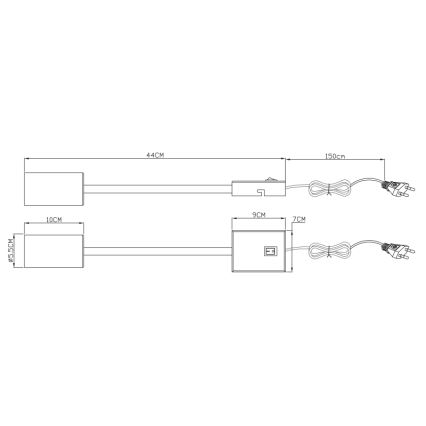 Globo - Εύκαμπτο φωτιστικό τοίχου 1xGU10/25W/230V μαύρο/ματ χρώμιο