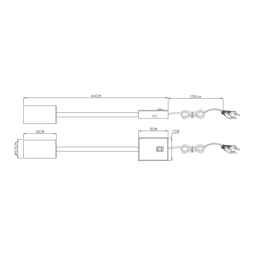 Globo - Εύκαμπτο φωτιστικό τοίχου 1xGU10/25W/230V μαύρο/ματ χρώμιο