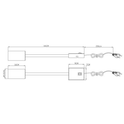 Globo - Εύκαμπτο φωτιστικό τοίχου ROBBY 1xGU10/25W/230V μαύρο