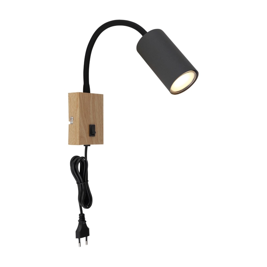 Globo - Ευέλικτο επιτοίχιο φωτιστικό 1xGU10/25W/230V γκρι/καφέ