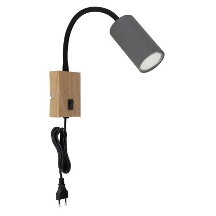 Globo - Εύκαμπτο φωτιστικό τοίχου 1xGU10/25W/230V γκρι/καφέ