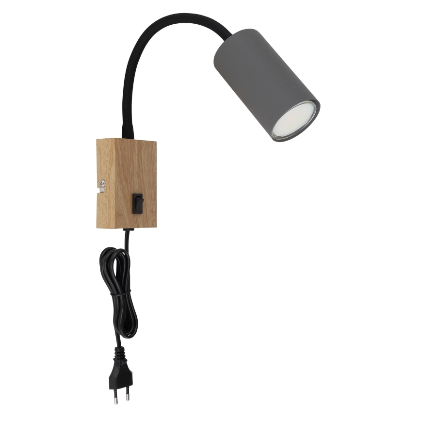 Globo - Εύκαμπτο φωτιστικό τοίχου 1xGU10/25W/230V γκρι/καφέ