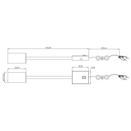 Globo - Flexible wall lamp 1xGU10/25W/230V μαύρο/ορείχαλκος