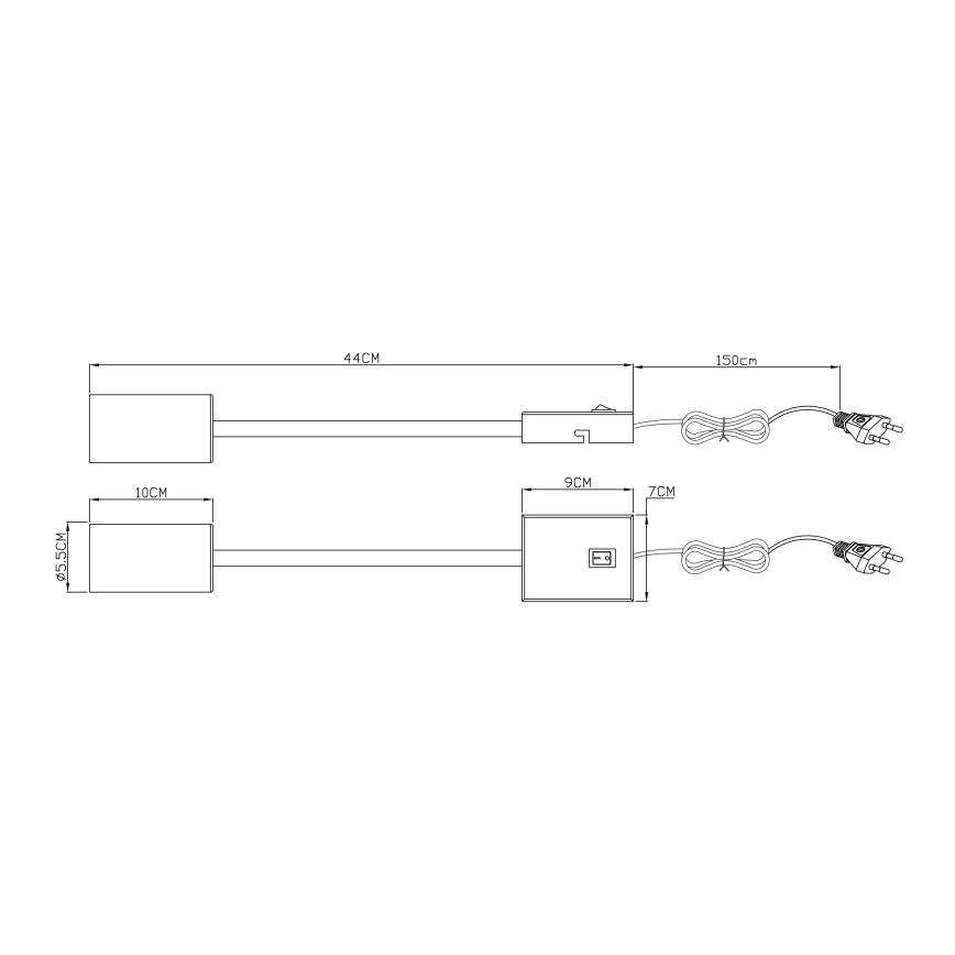 Globo - Flexible wall lamp 1xGU10/25W/230V μαύρο/ορείχαλκος