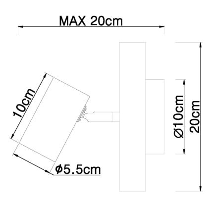 Globo - Φωτιστικό σποτ τοίχου 1xGU10/5W/230V ξύλο/μέταλλο