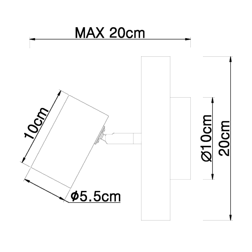 Globo - Φωτιστικό σποτ τοίχου 1xGU10/5W/230V ξύλο/μέταλλο