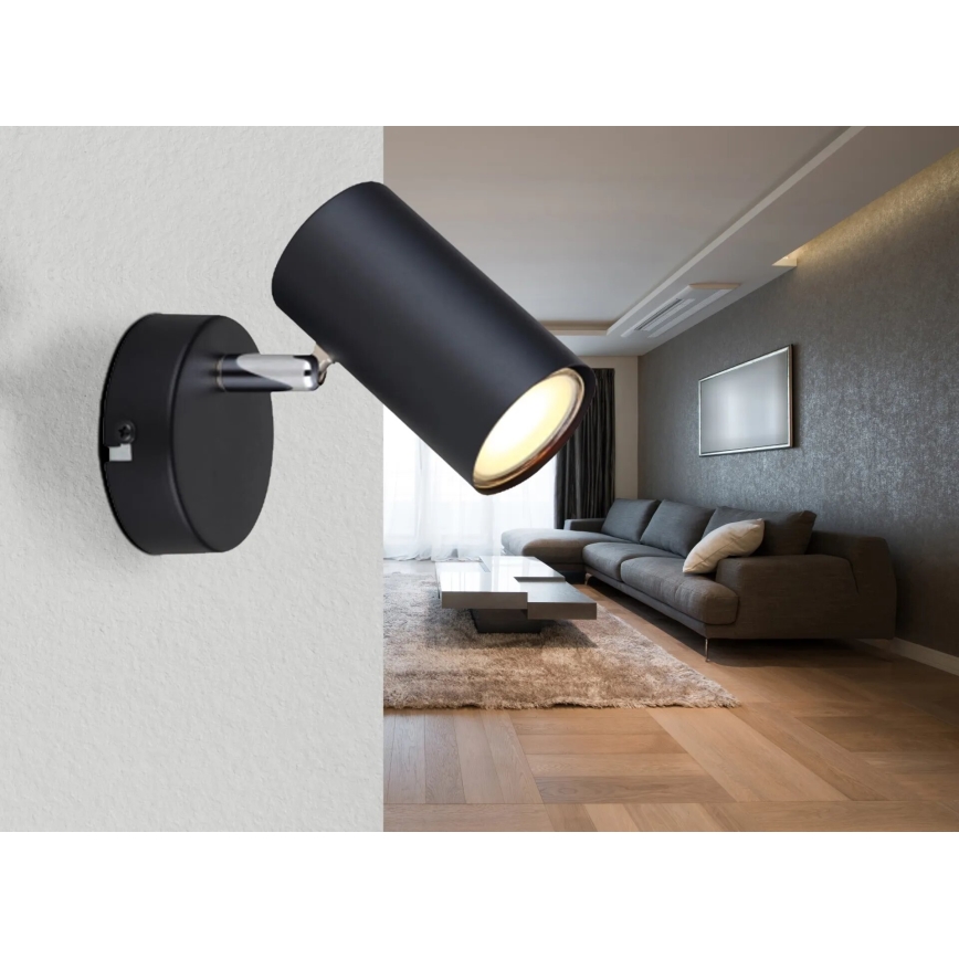 Globo - Σποτ τοίχου 1xGU10/25W/230V μαύρο
