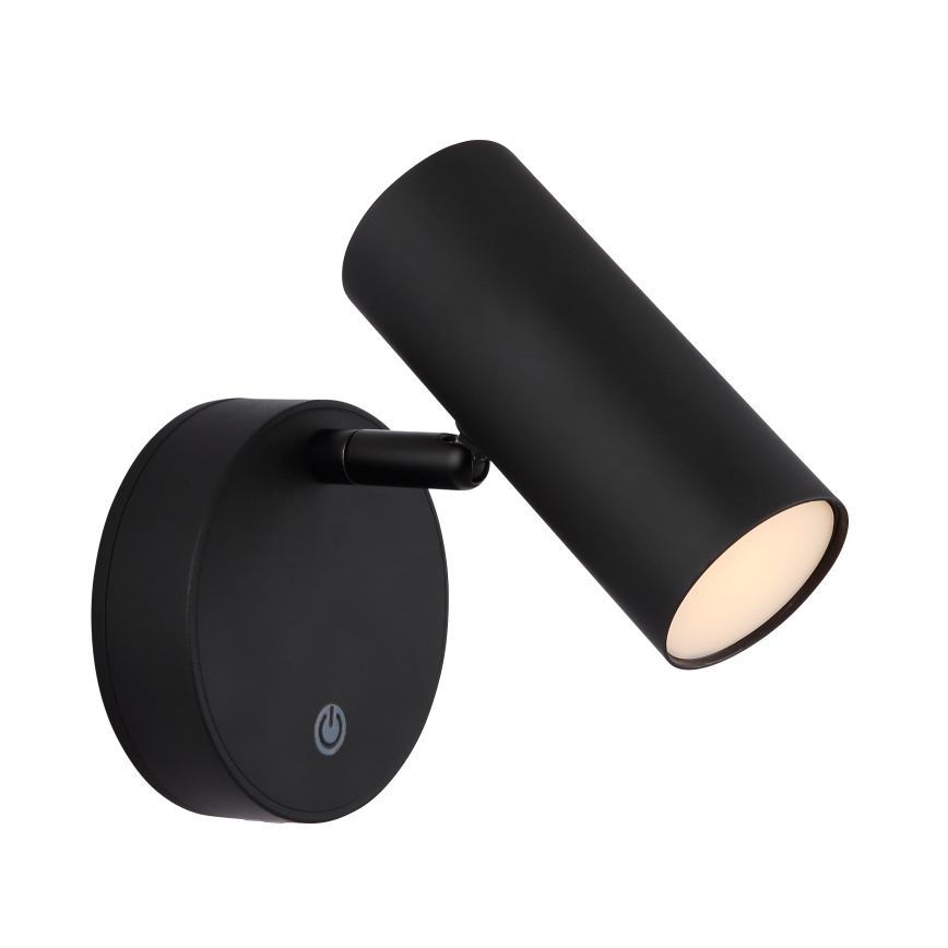 Globo - Ρυθμιζόμενο επαναφορτιζόμενο επιτοίχιο σποτ LED/0,4W/3,7V 1800 mAh μαύρο