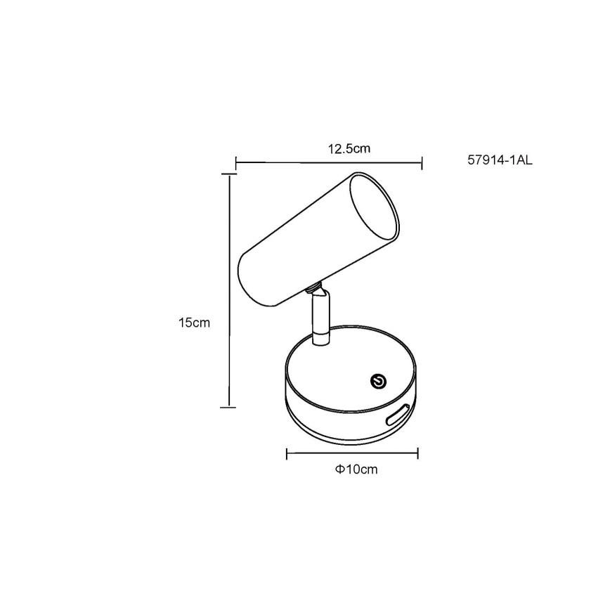 Globo - Φωτιστικό σποτ τοίχου dimming LED LED/0,4W/3,7V 1800 mAh