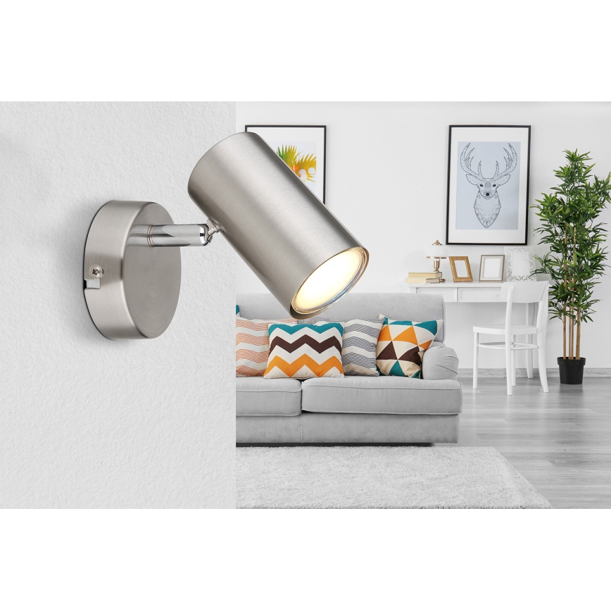 Globo - Σποτ τοίχου 1xGU10/25W/230V ματ χρώμιο