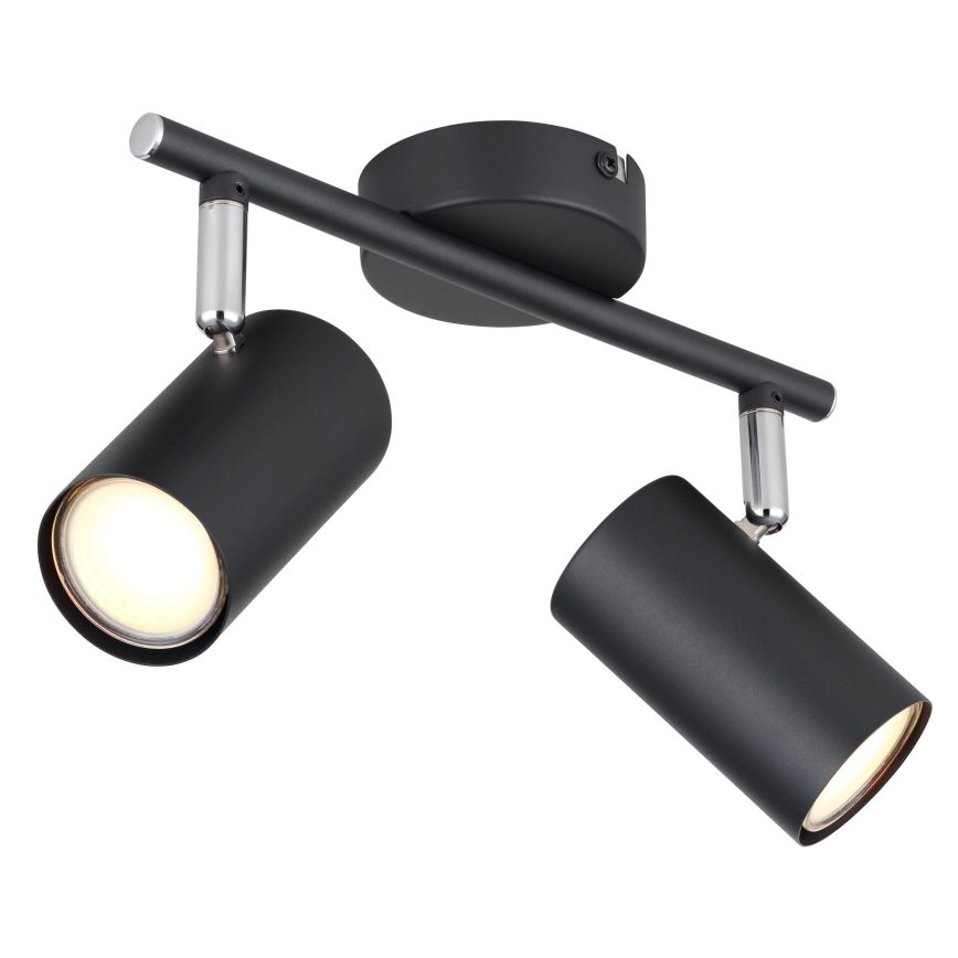 Globo - Φωτιστικό σποτ 2xGU10/25W/230V μαύρο