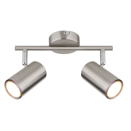 Globo - Φωτιστικό σποτ 2xGU10/25W/230V ματ χρώμιο