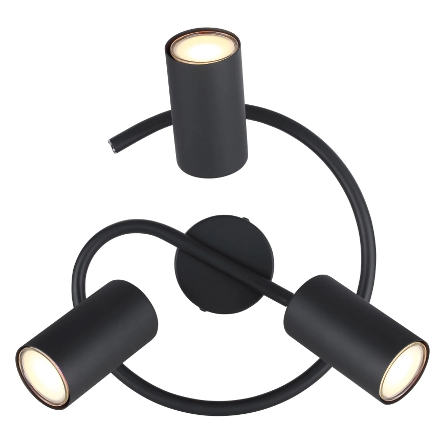 Globo - Φωτιστικό σποτ 3xGU10/25W/230V μαύρο