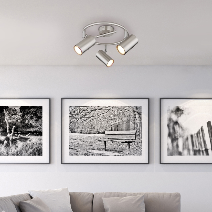 Globo - Φωτιστικό σποτ 3xGU10/25W/230V ματ χρώμιο