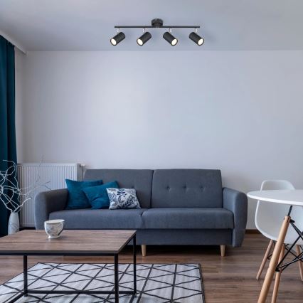 Globo - Φωτιστικό σποτ 4xGU10/25W/230V μαύρο