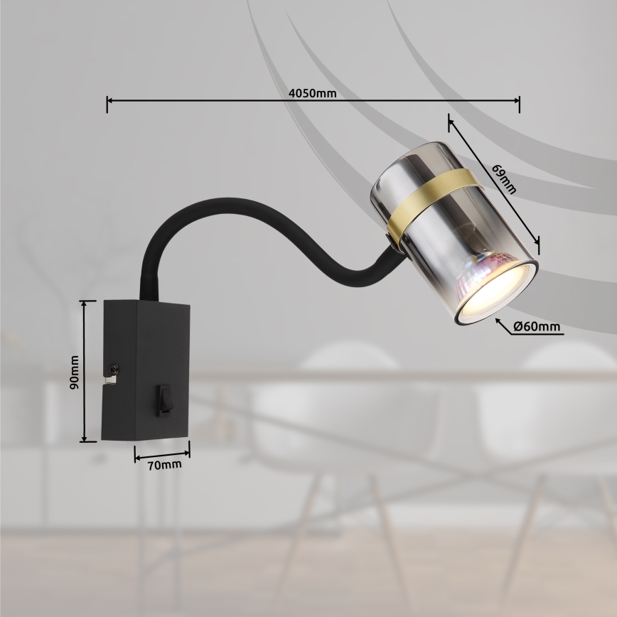 Globo - Ευέλικτο φωτιστικό 1xGU10/8W/230V