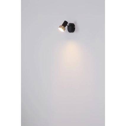 Globo - Σποτ τοίχου 1xGU10/25W/230V μαύρο/χρυσό