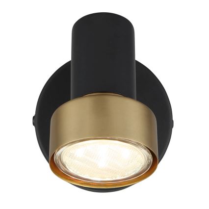 Globo - Σποτ τοίχου 1xGU10/25W/230V μαύρο/χρυσό