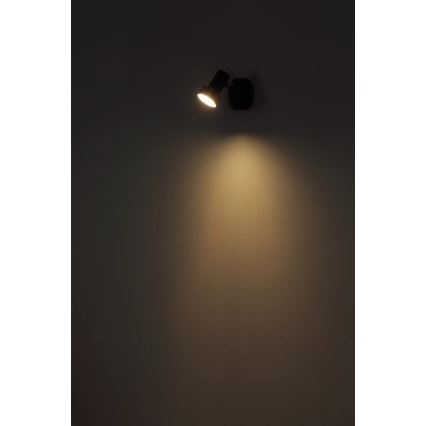 Globo - Σποτ τοίχου 1xGU10/25W/230V μαύρο/ασημί