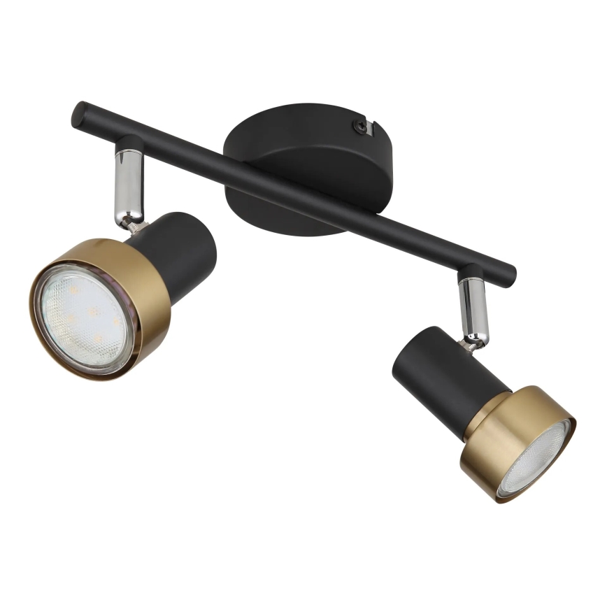 Globo - Φωτιστικό σποτ  2xGU10/25W/230V μαύρο/χρυσό
