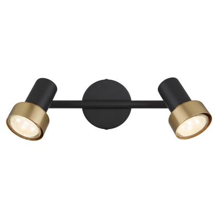 Globo - Φωτιστικό σποτ  2xGU10/25W/230V μαύρο/χρυσό