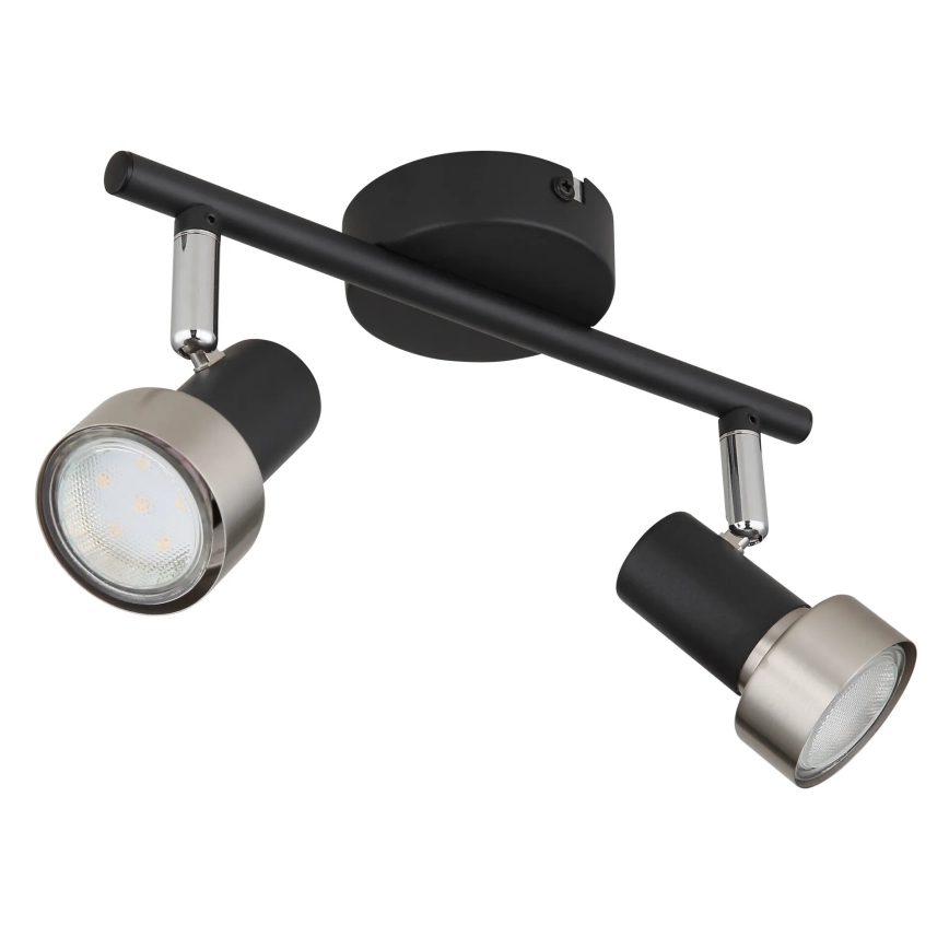 Globo - Φωτιστικό σποτ  2xGU10/25W/230V μαύρο/ασημί