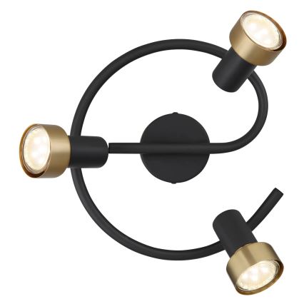 Globo - Φωτιστικό σποτ  3xGU10/25W/230V μαύρο/χρυσό